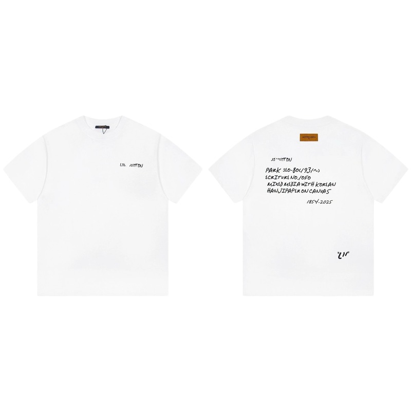 Louis Vuitton Co-branded Graffiti Style White T-Shirt