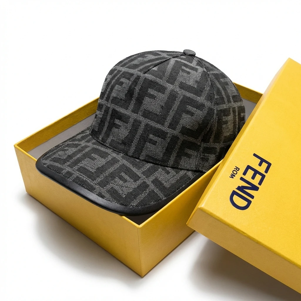 Fendi classic monogram wind grey hat