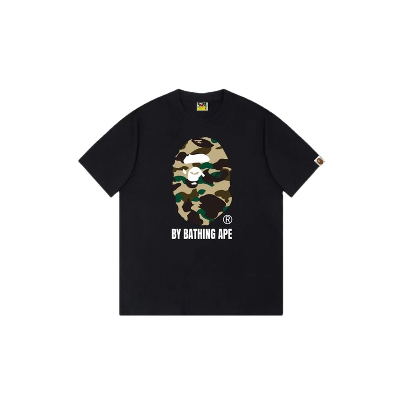 Bape camouflage style black T-shirt