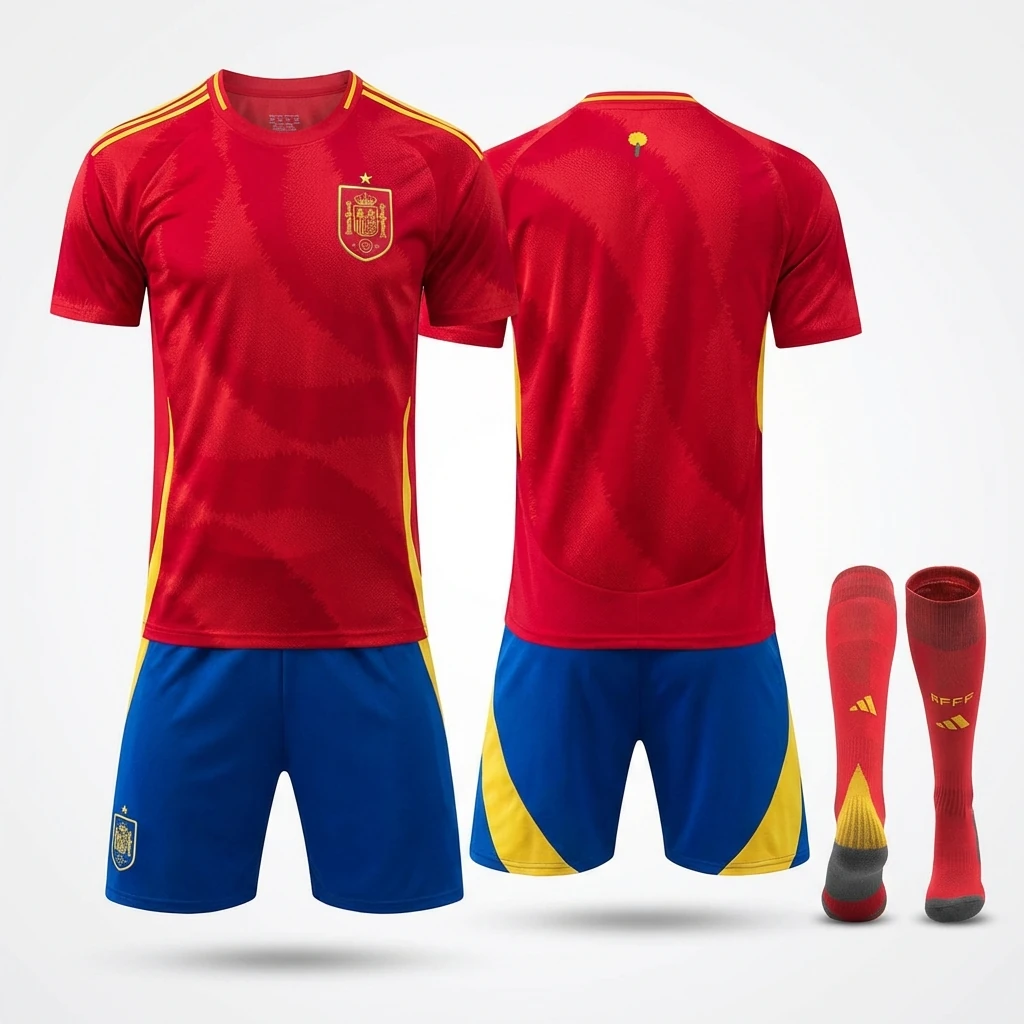 Spanish team uniform sporty red