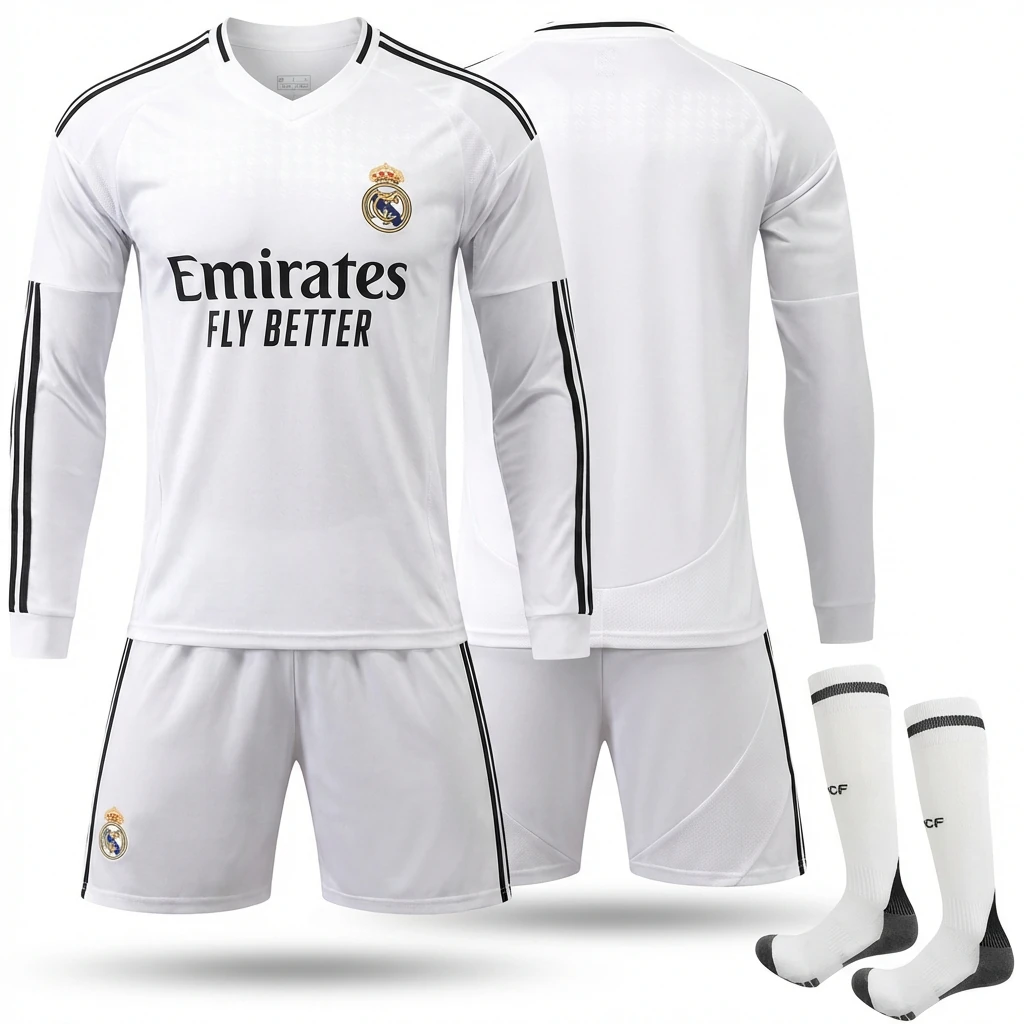 The white sporty jersey of Real Madrid.