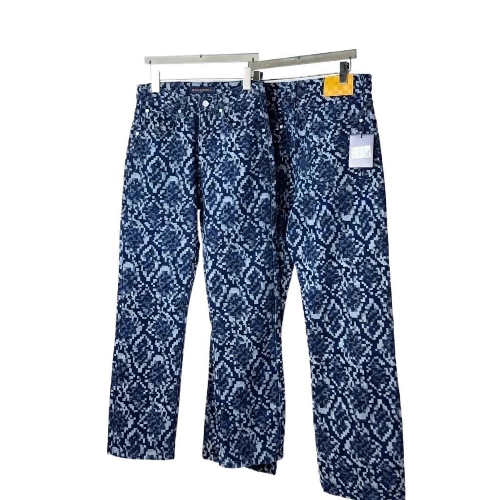 Carhartt retro style blue and white jeans