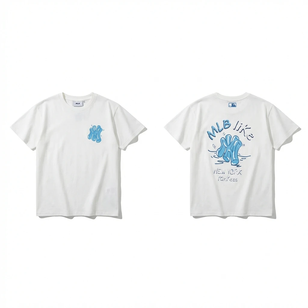 MLB New York Graffiti Style White T-shirt