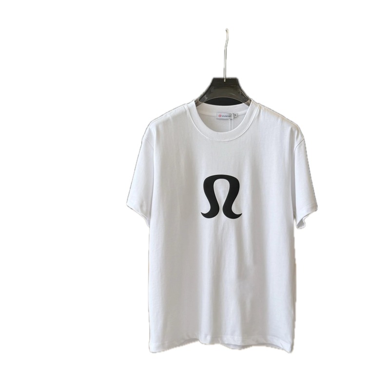 lululemon Classic Logo Casual Style White T-Shirt
