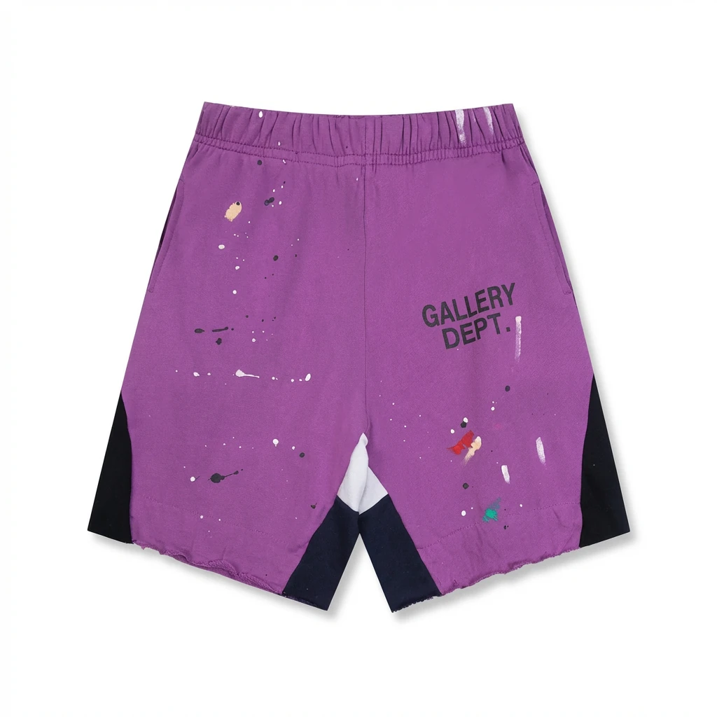 Gallery Dept Graffiti Style Purple Shorts