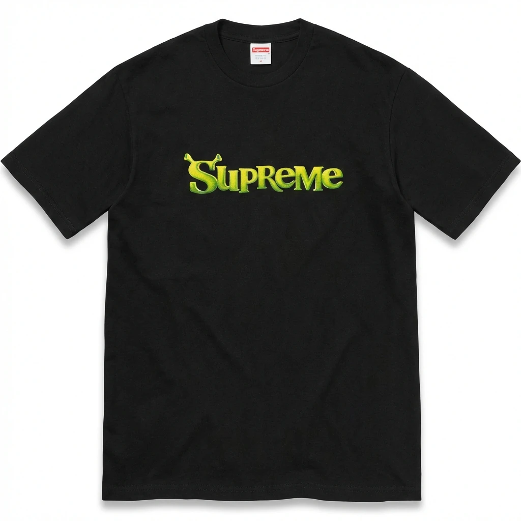 Black T-shirt with Supreme letter print