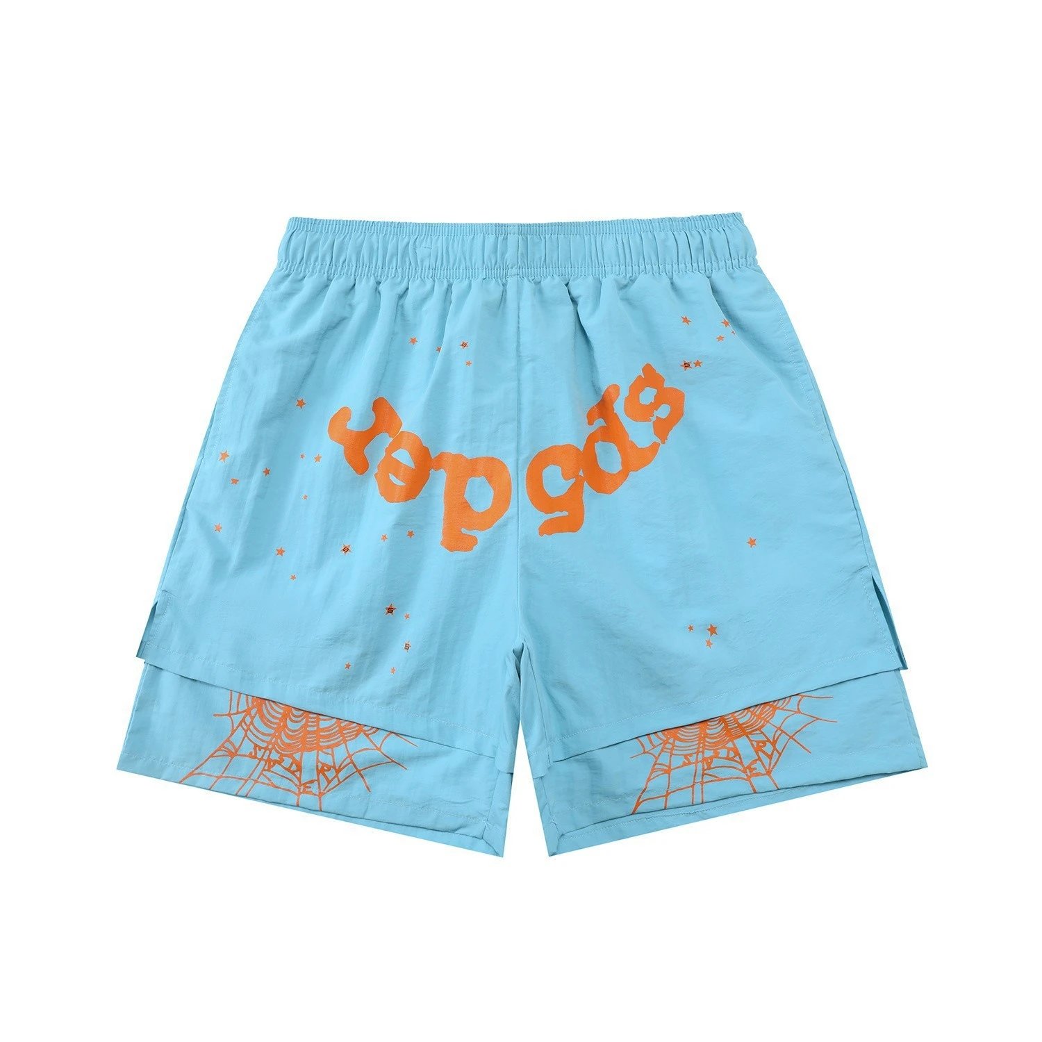 Sp5der trendy and cool light blue shorts