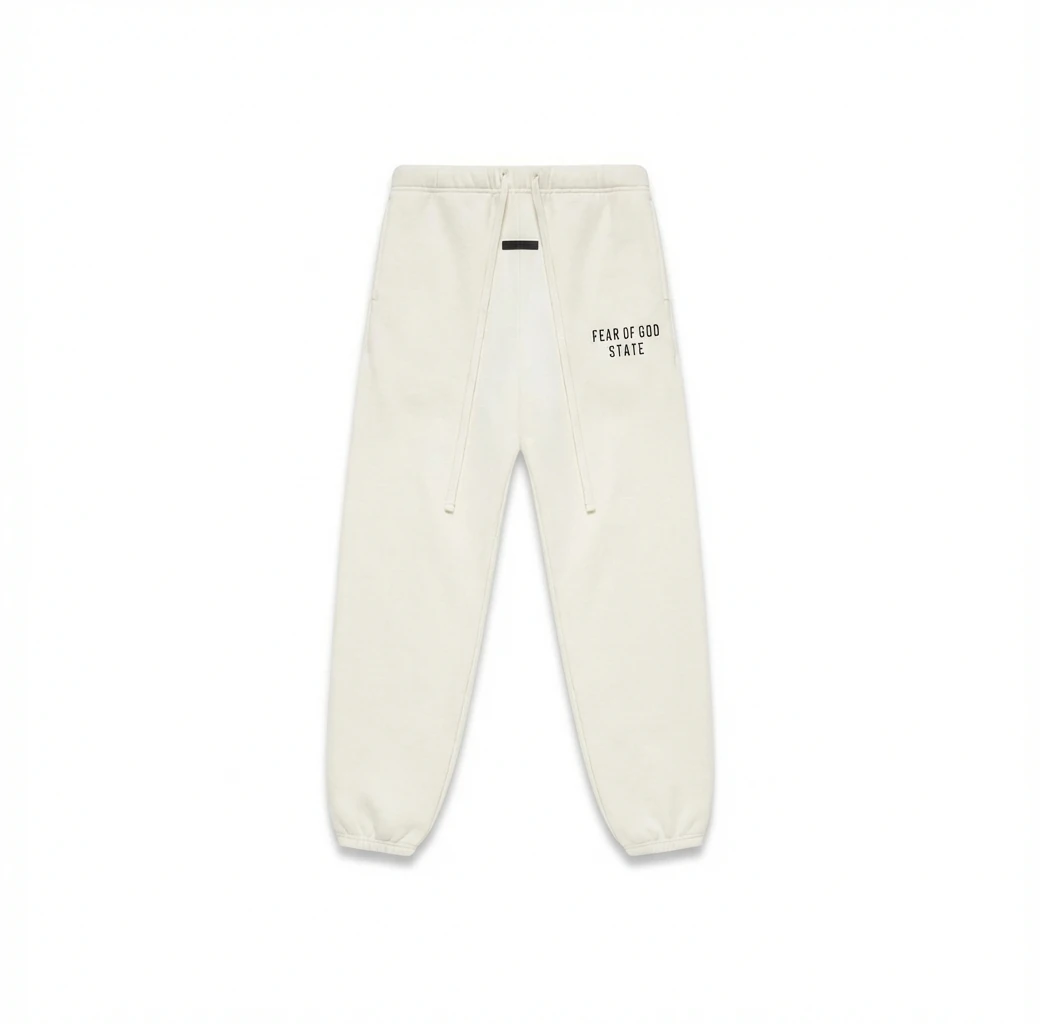 ESSENTIALS minimalist style white sweatpants