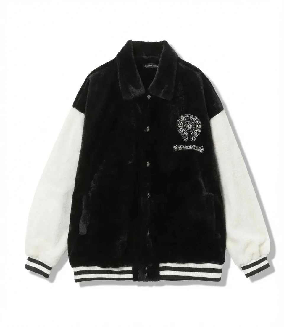 Chrome Hearts Retro Style Black and White Jacket