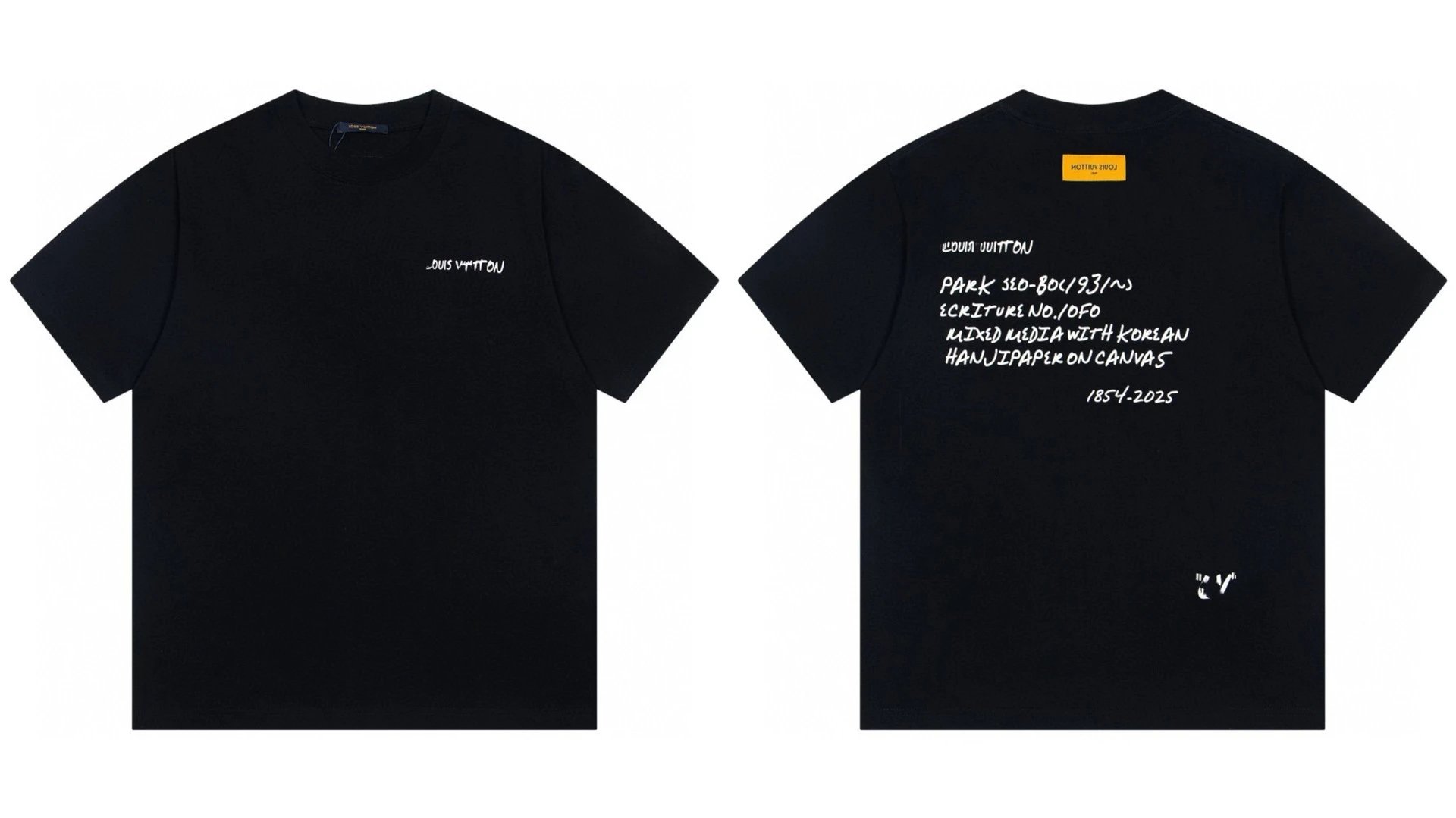 Louis Vuitton Graffiti Street Style Black Short Sleeve T-Shirt