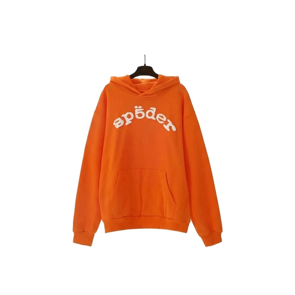 Sp5der orange casual style sweatshirt