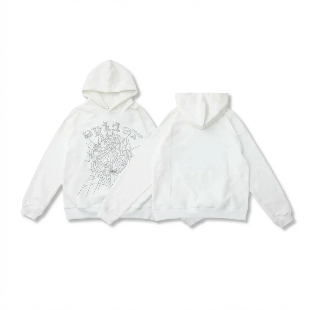 Sp5der Spider Series White Streetwear Sweatshirt