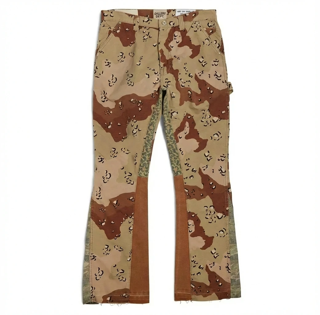 Gallery Dept Camouflage Patchwork Style Long Pants