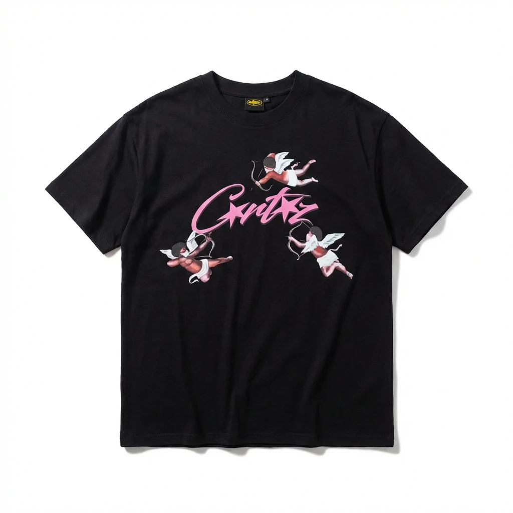 Corteiz Cupid Trendy Cool Black T-shirt