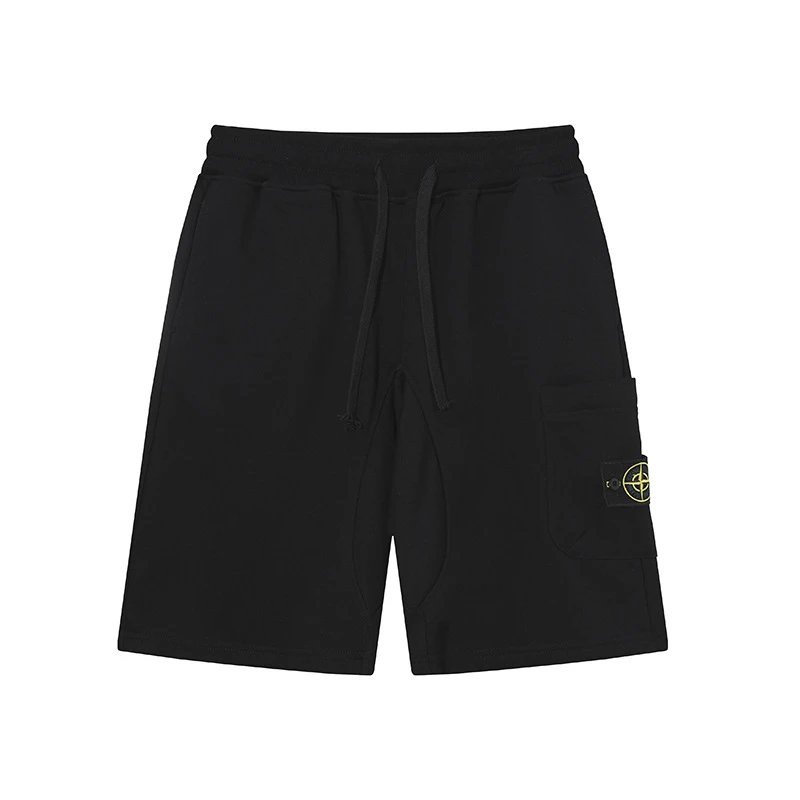 Stone Island Compass Collection Workwear Style Black Shorts