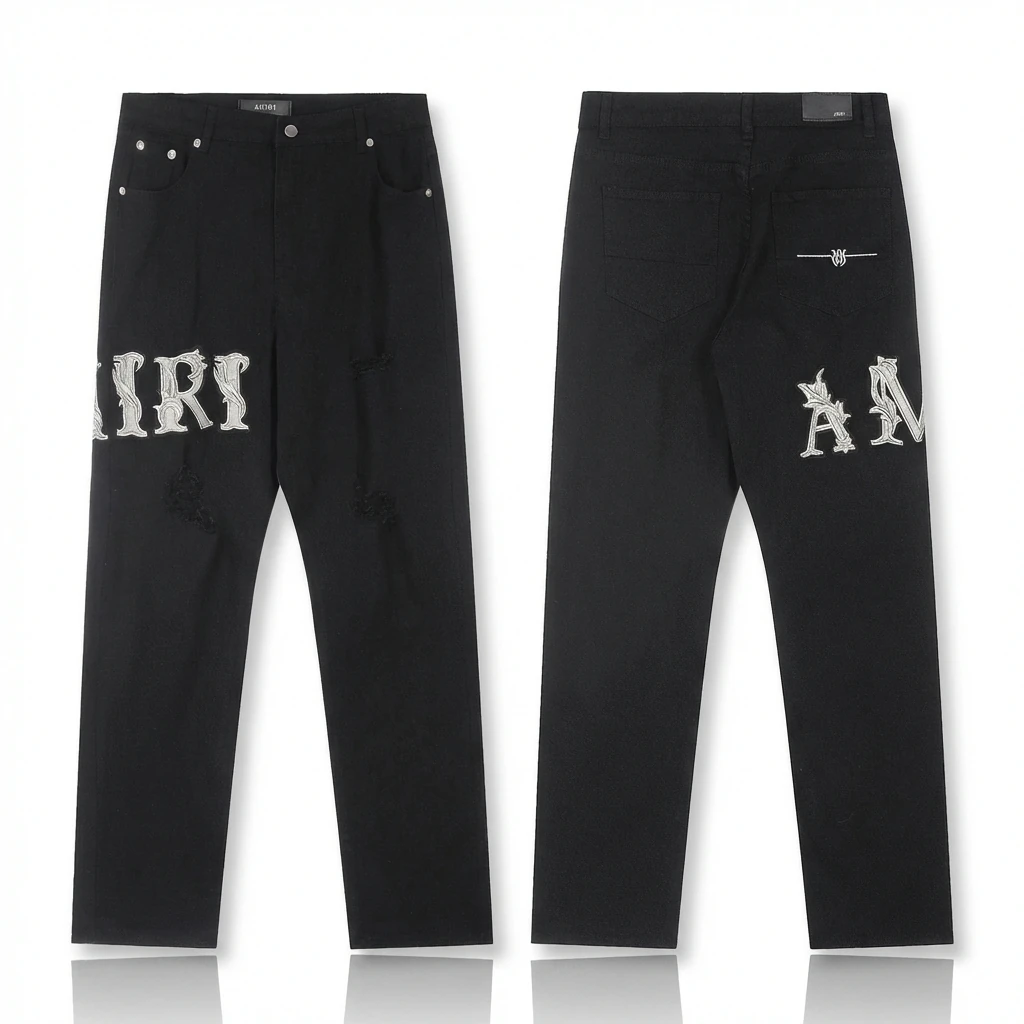 AMIRI vintage-style black jeans