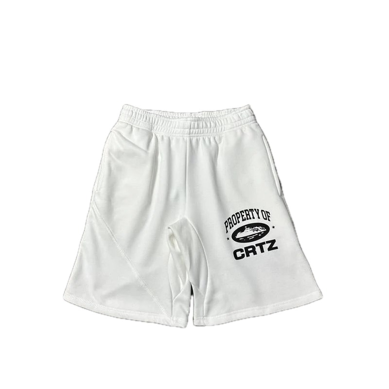Corteiz trendy style white shorts