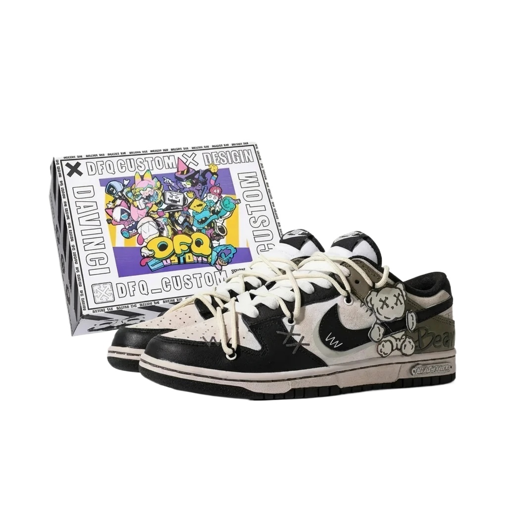 Nike Trendy Black and White Retro Board Shoes