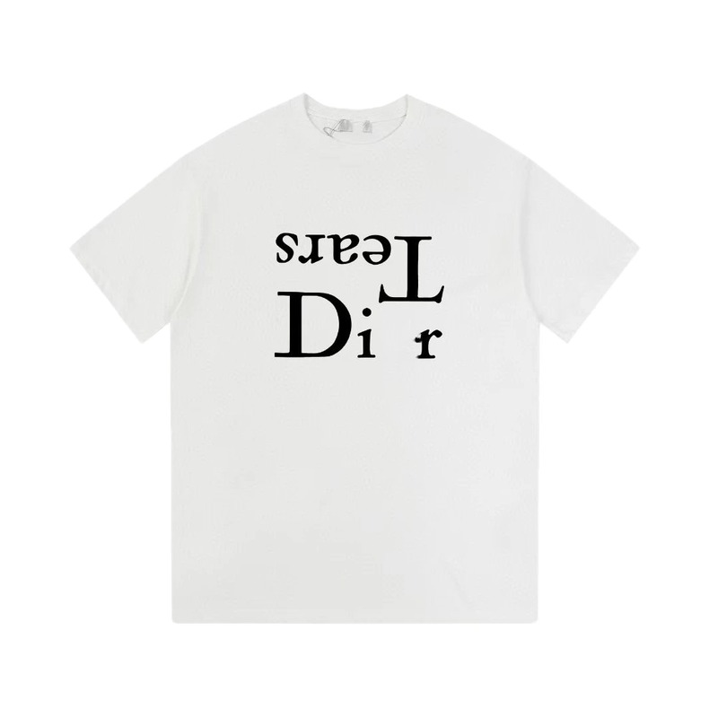 Dior x Tears Co-branded Trendy Style White Short-sleeve T-Shirt