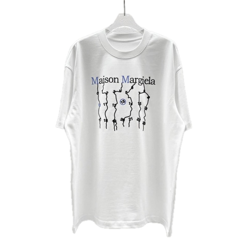 Maison Margiela Digital Trendy Cool Style White T-Shirt