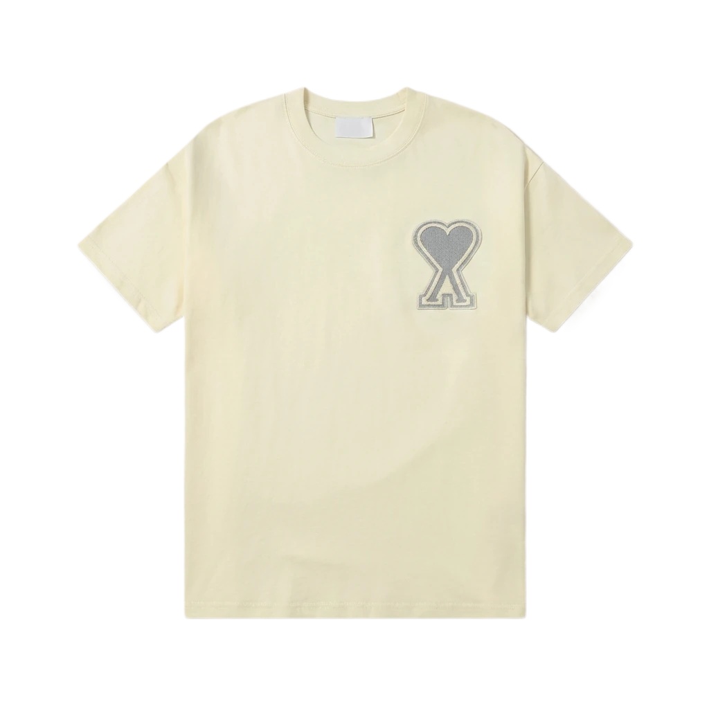 AMI Love Embroidery Minimalist Style T-shirt
