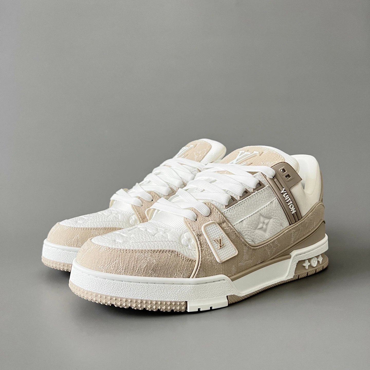 Beige Low-top Sneaker by Louis Vuitton with Beige Cream Low-top