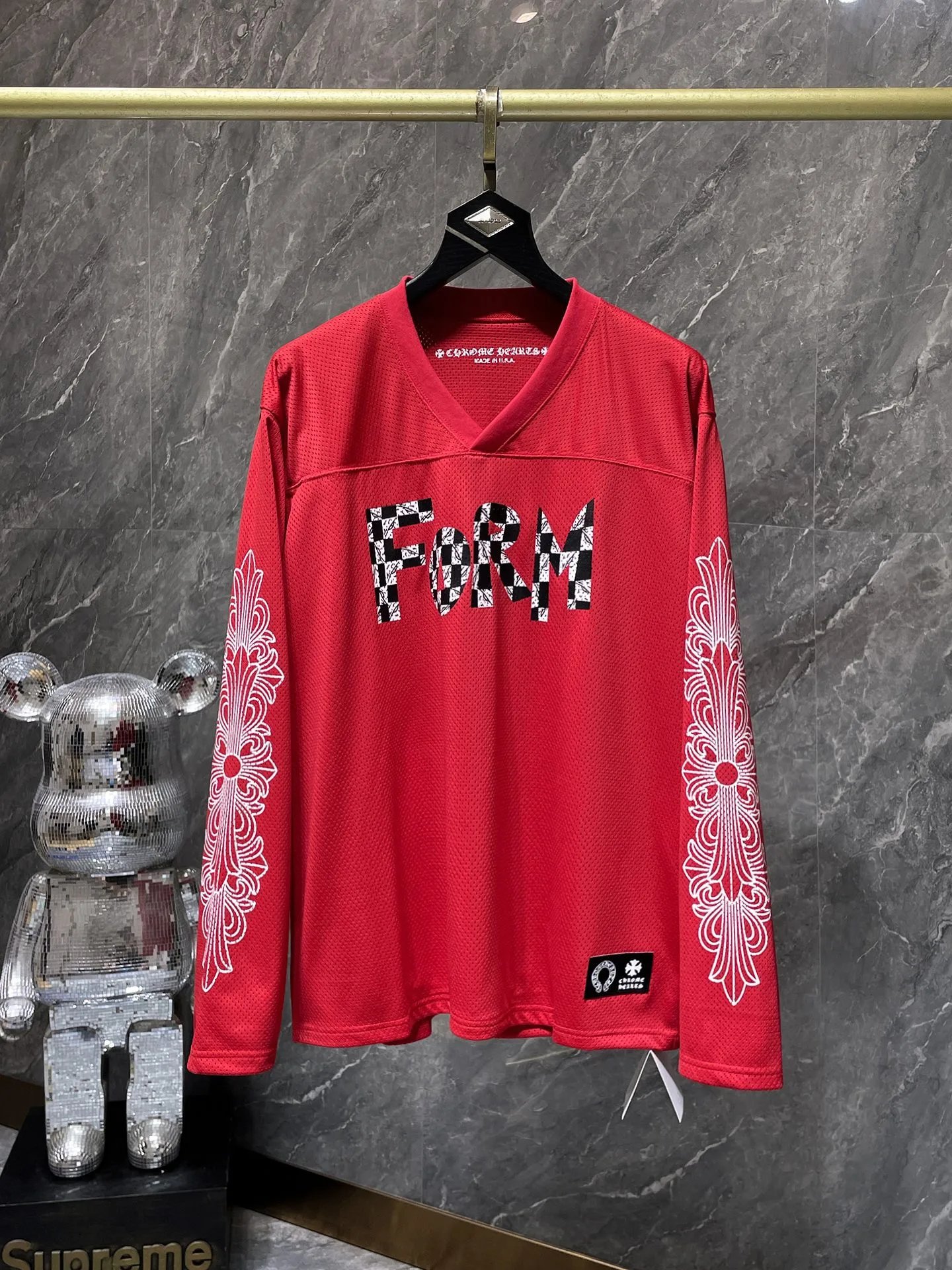 Red Floral Button Shirt Bold Graphic