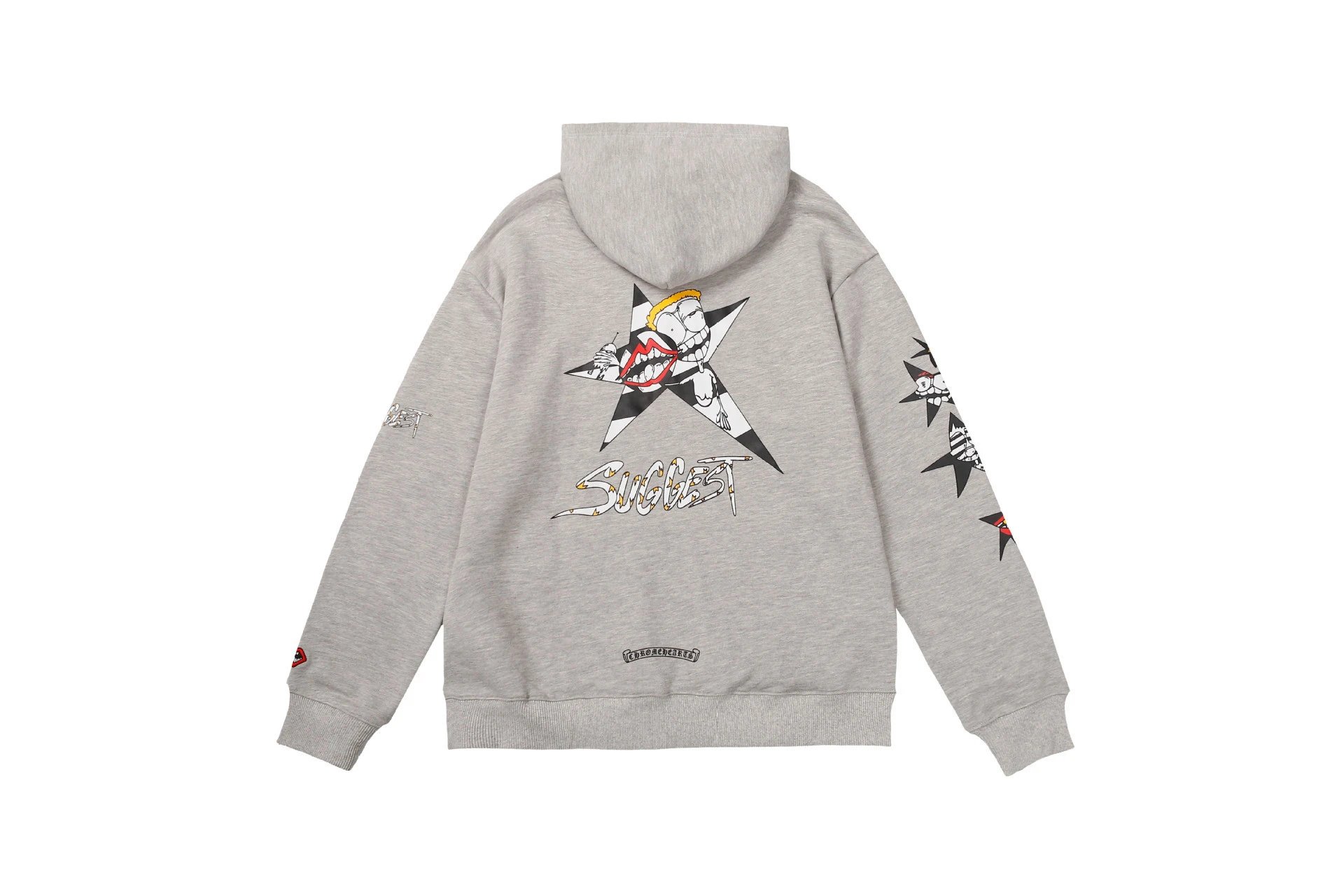Chrome Hearts Patterned Cross graphic hoodie Black Blue Cross with Signature Styling