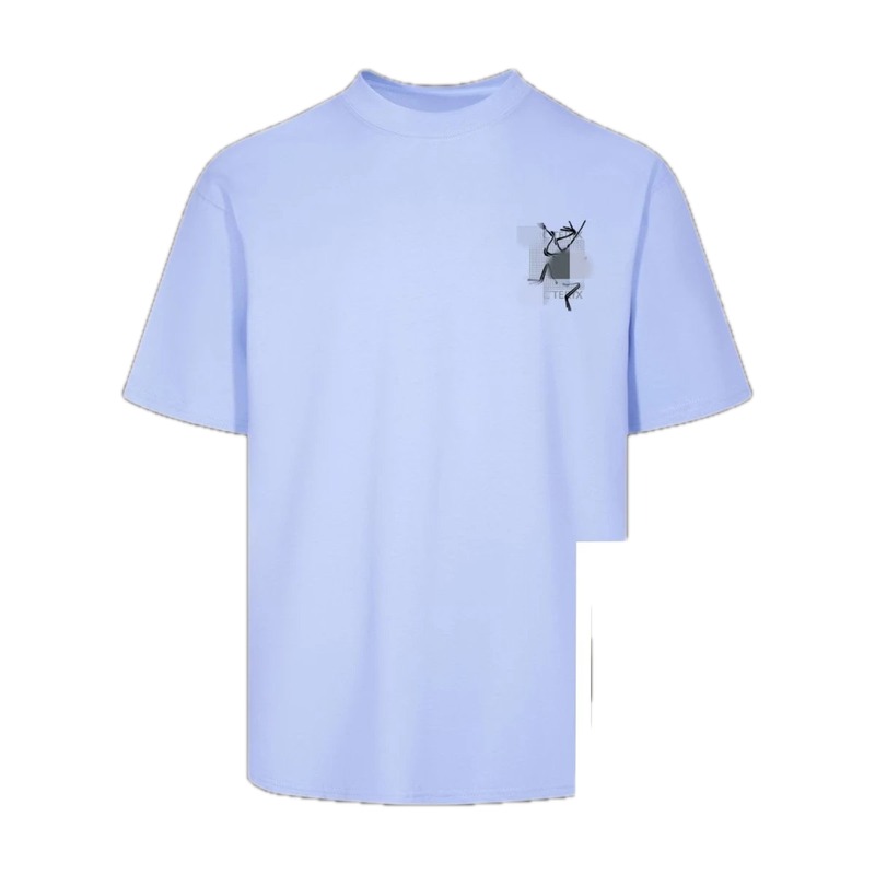 Arc'teryx Printed Trendy Style Light Blue Short-sleeved T-Shirt
