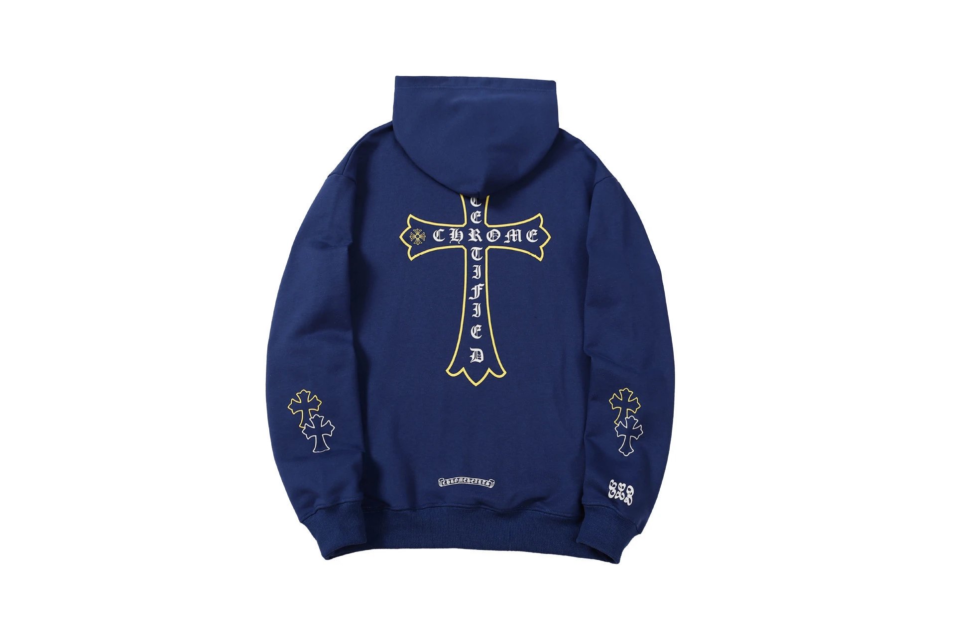 Chrome Hearts 2088-81 Navy Cross Graphic Hoodie Clean Colorway