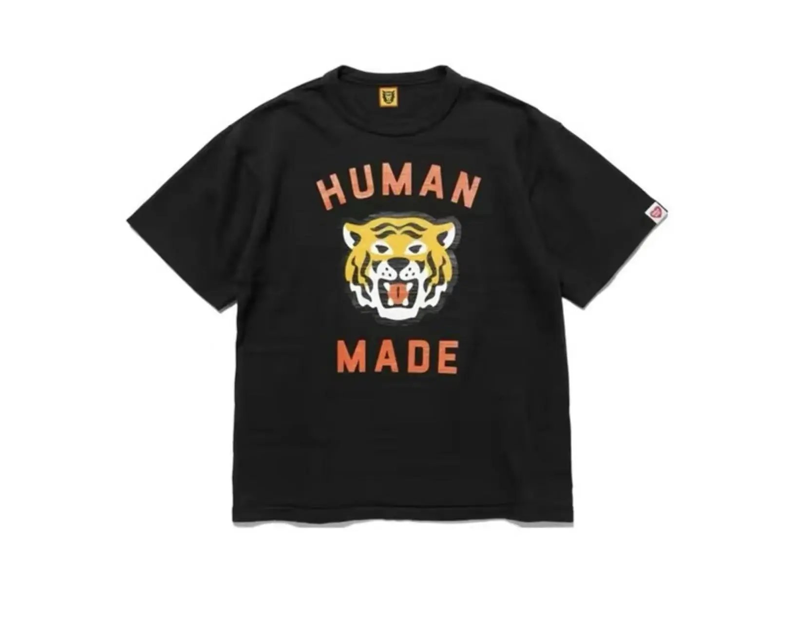 HUMAN MADE Tiger Head Print Japanese Streetwear Black T-Shirt