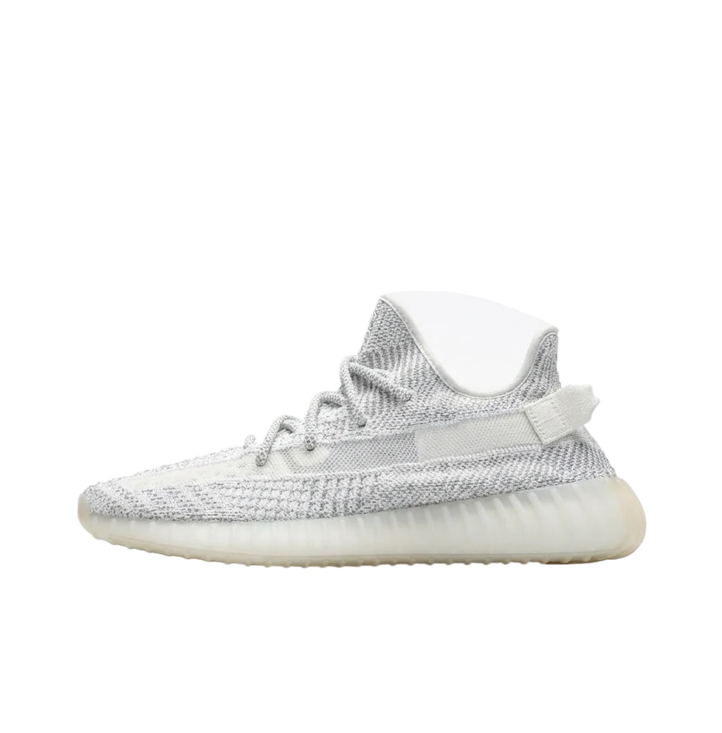 Yeezy 350 minimalist style white shoes