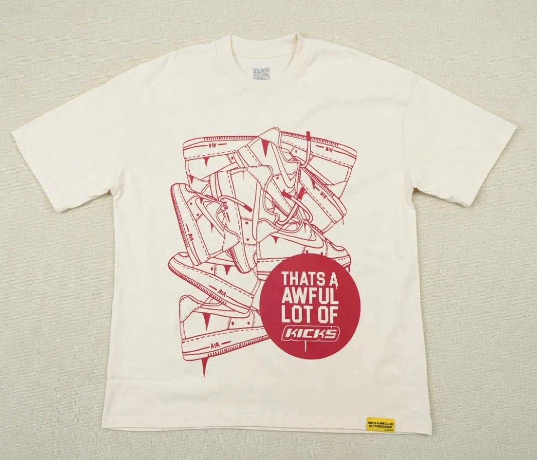 ALOCS Sneaker Printed Street Style Off-white T-shirt