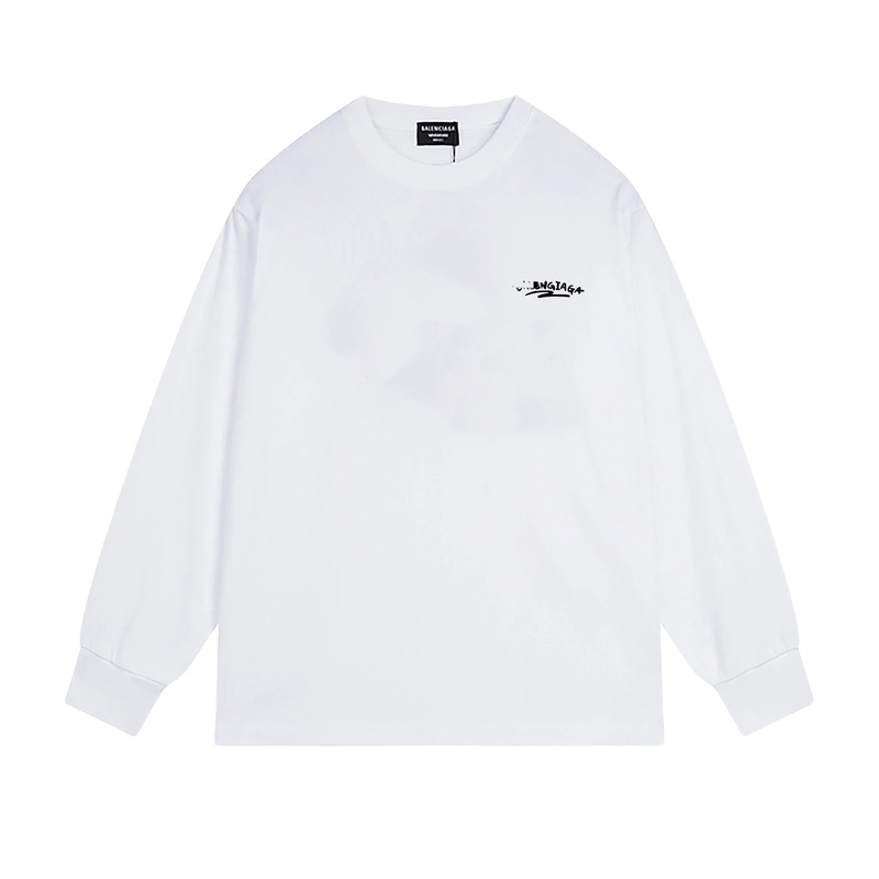 Balenciaga minimalist style white T-shirt