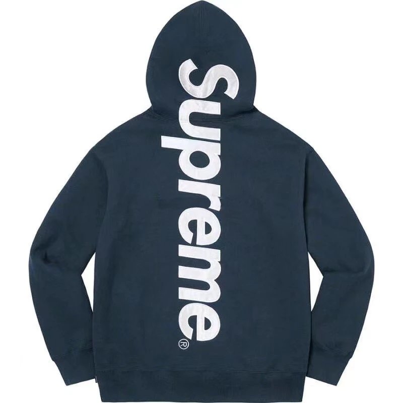 Supreme Premium Style Logo hoodie Gray Red Oversized for Resort Outfits