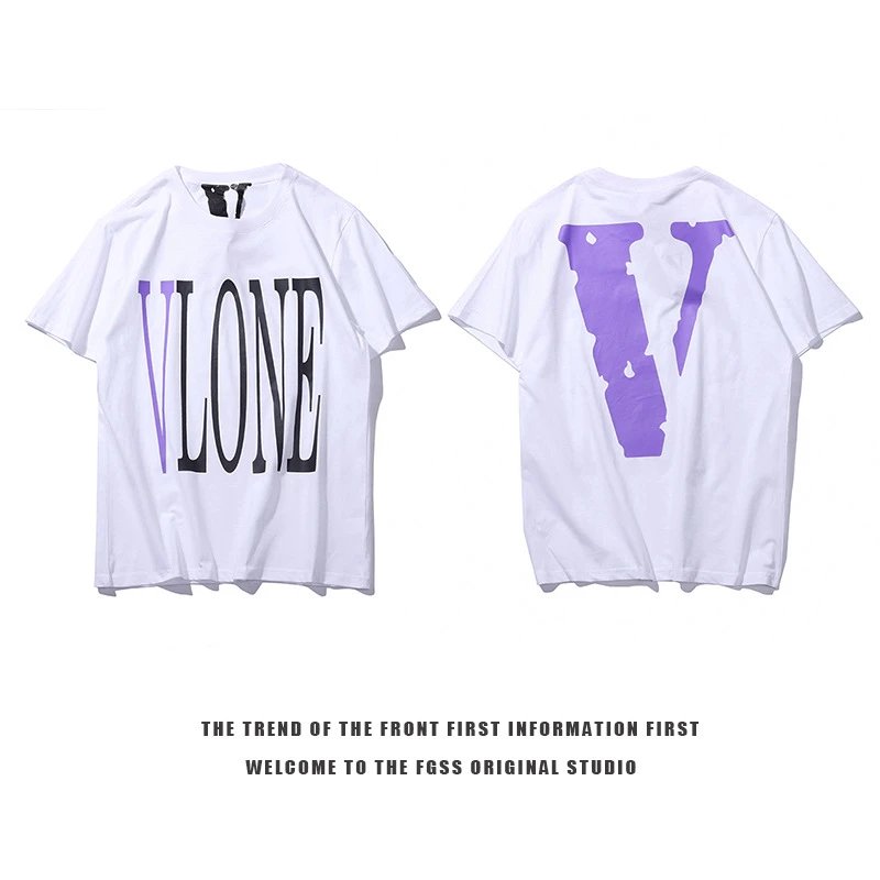 Vlone Compact Logo T-shirt Black Purple Vlone for Smart Casual Looks