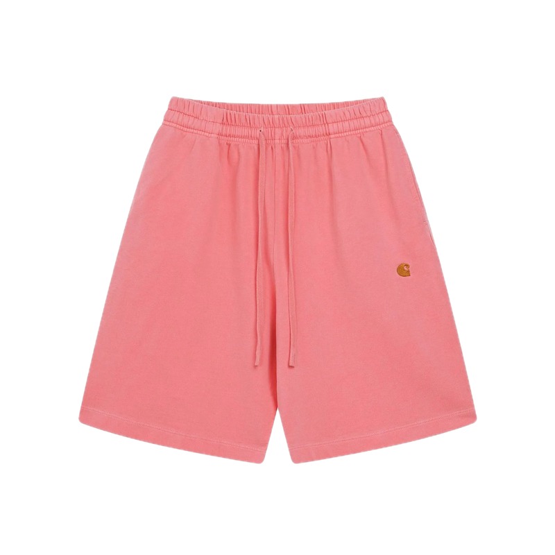 Carhartt WIP Embroidered Casual Style Pink Drawstring Shorts