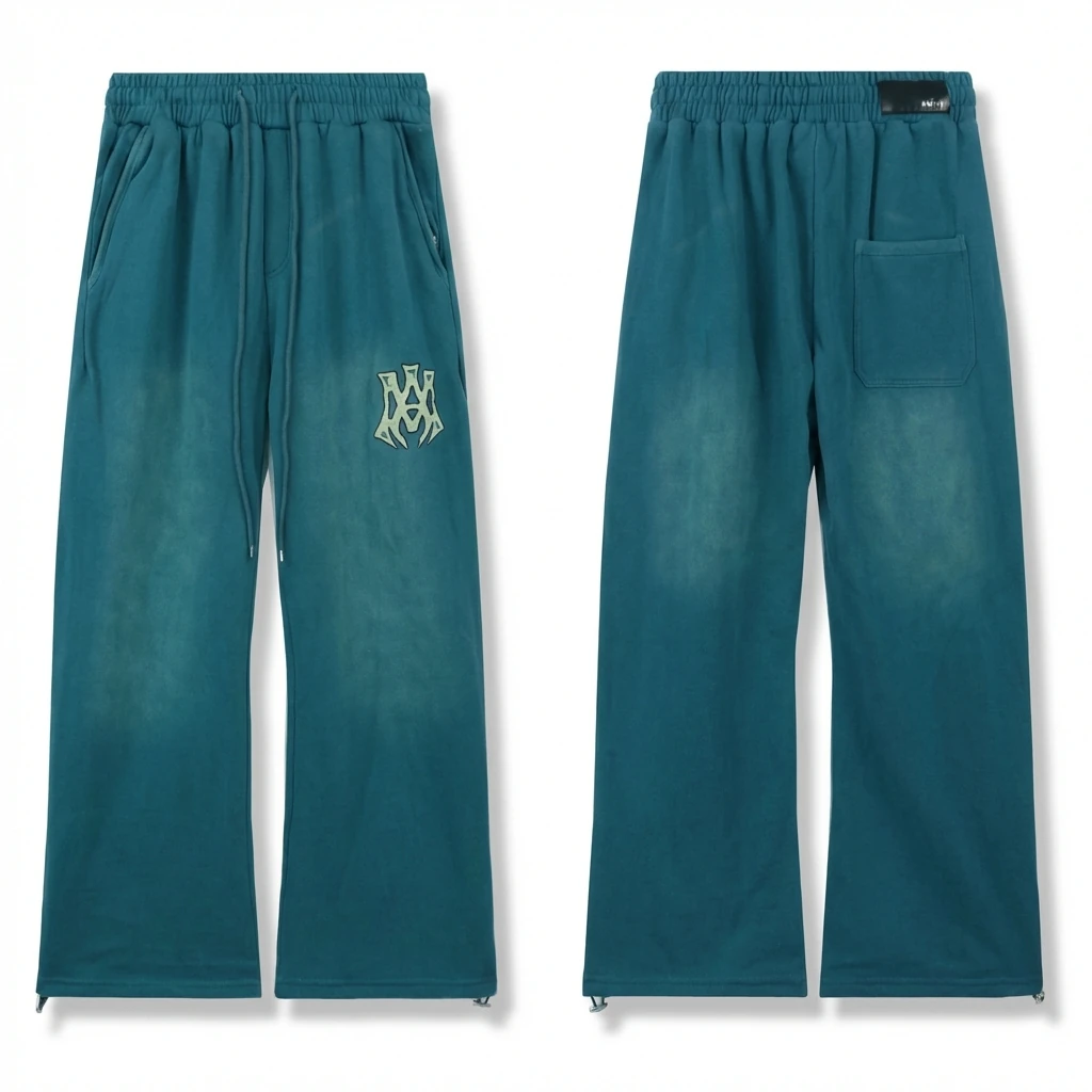 AMIRI retro-style dark green trousers