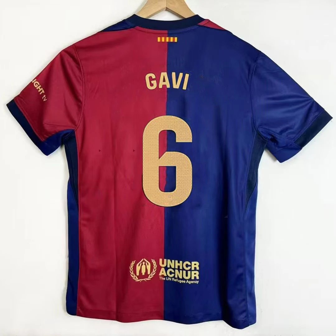 Barcelona Classic Gavi #6 soccer jersey Blue Red Barcelona for Daily Styling