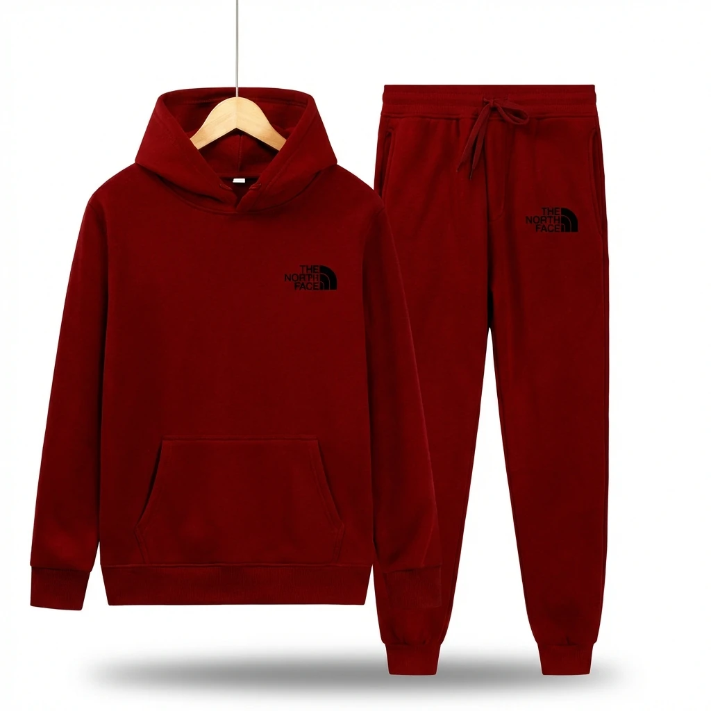 The North Face Casual Sportswear Set (Red)