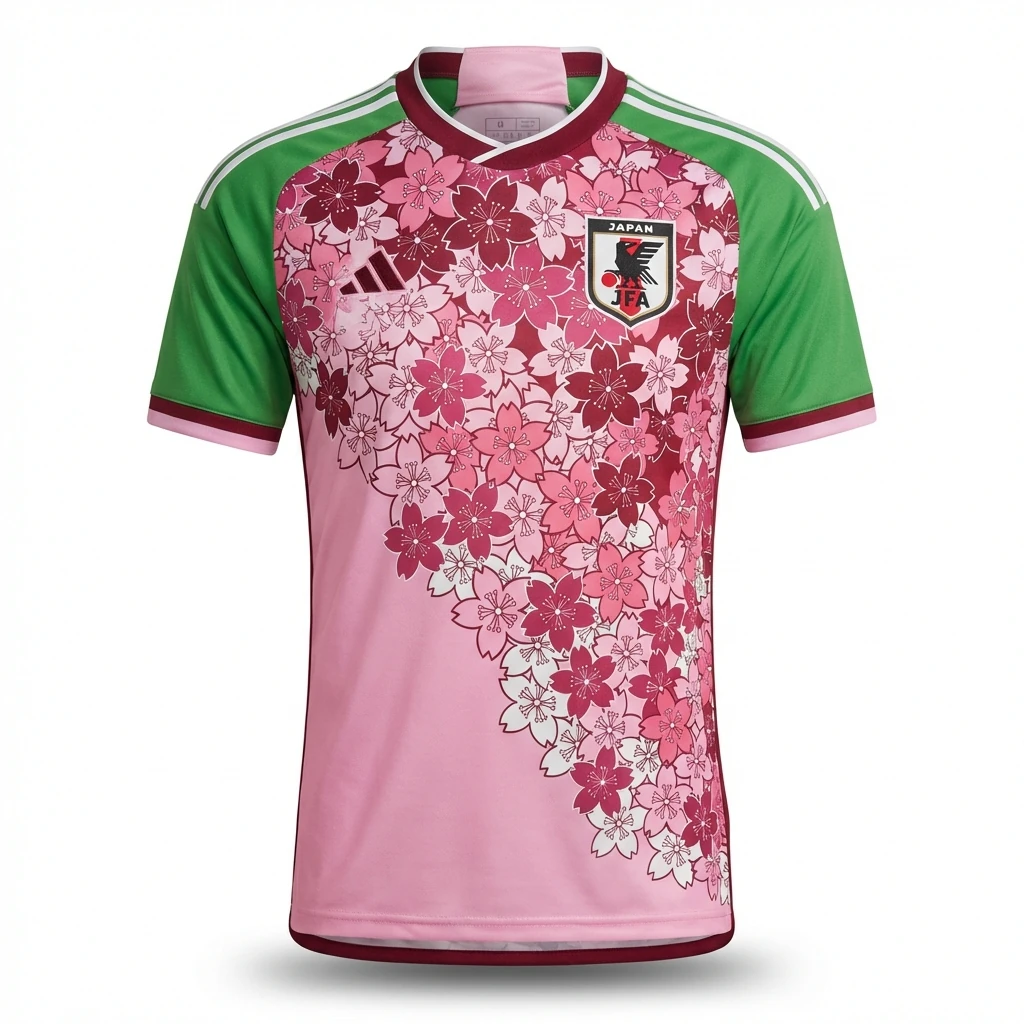 Tokyo Ghoul Cherry Blossom Style Pink and Green Jersey