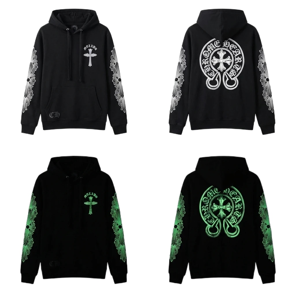 Chrome Hearts Glow-in-the-Dark Cross Streetwear Sweatshirt