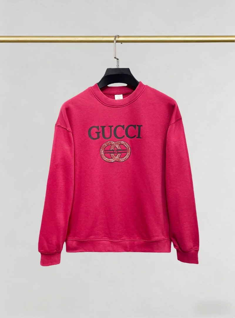 Gucci Pink Crewneck Sweatshirt with Gucci Sweatshirt for Photo Ready