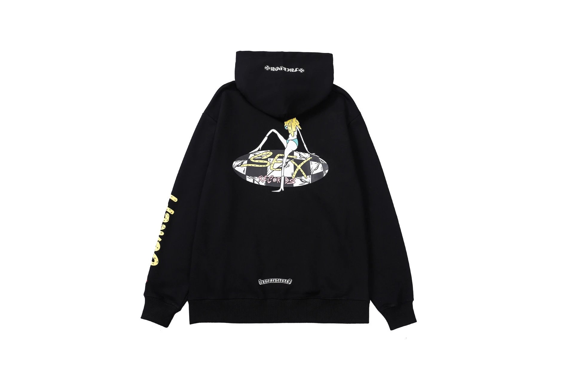 Chrome Hearts Classic Cross graphic hoodie Black Blue Cross with Travel-Friendly Style