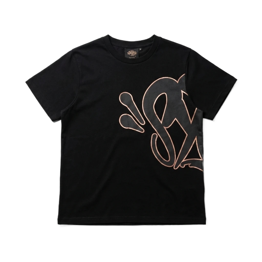 SynaWorld Trendy and Cool Style Black T-shirt
