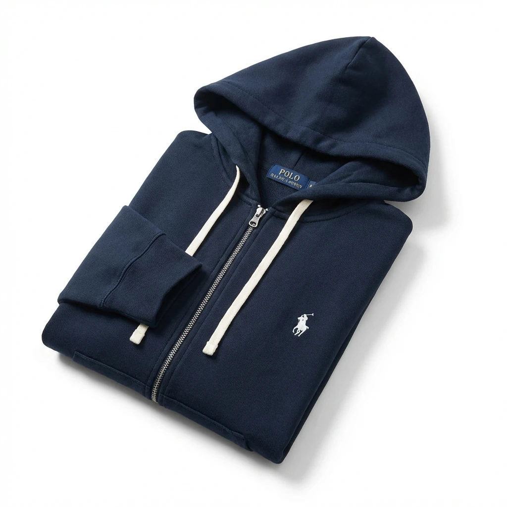 Ralph Lauren Polo series simple style navy blue hoodie