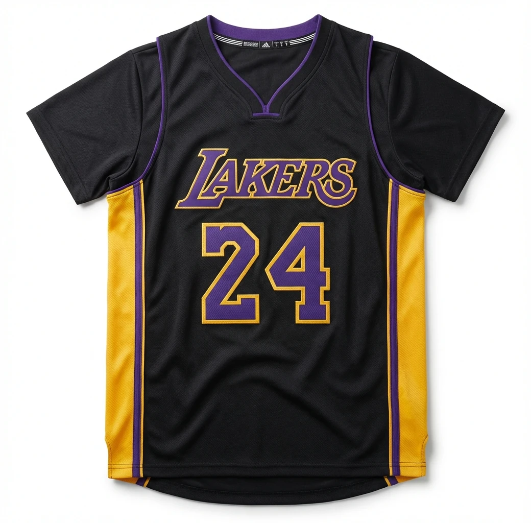 Kobe Lakers No. 24 black and yellow jersey