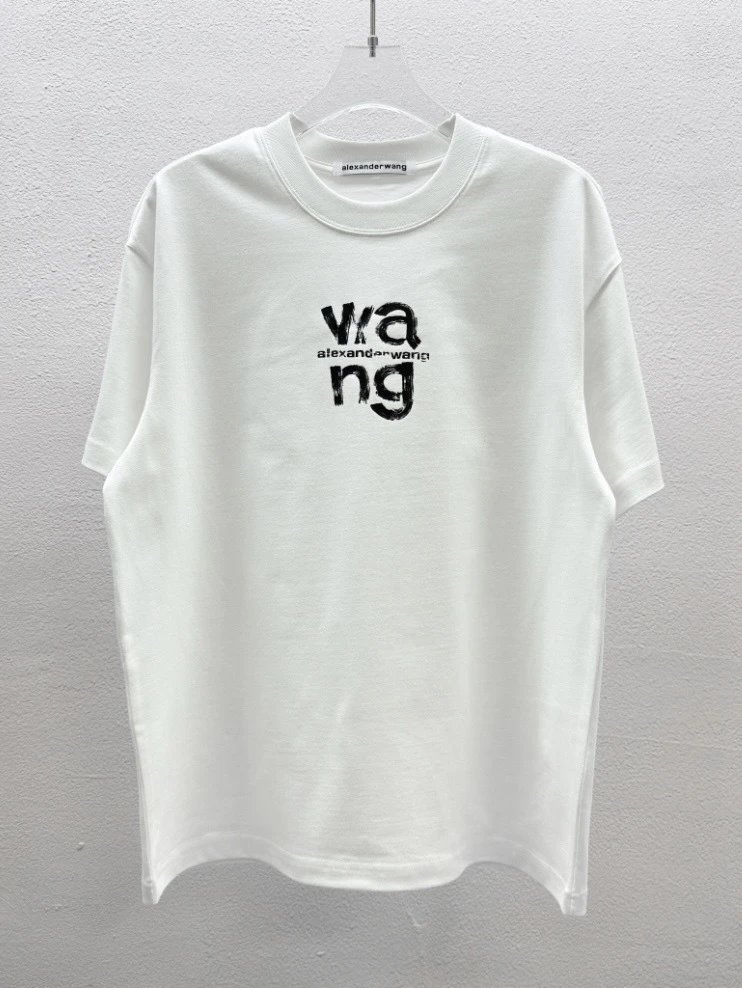 Alexander Wang Letter Print Streetwear White T-Shirt