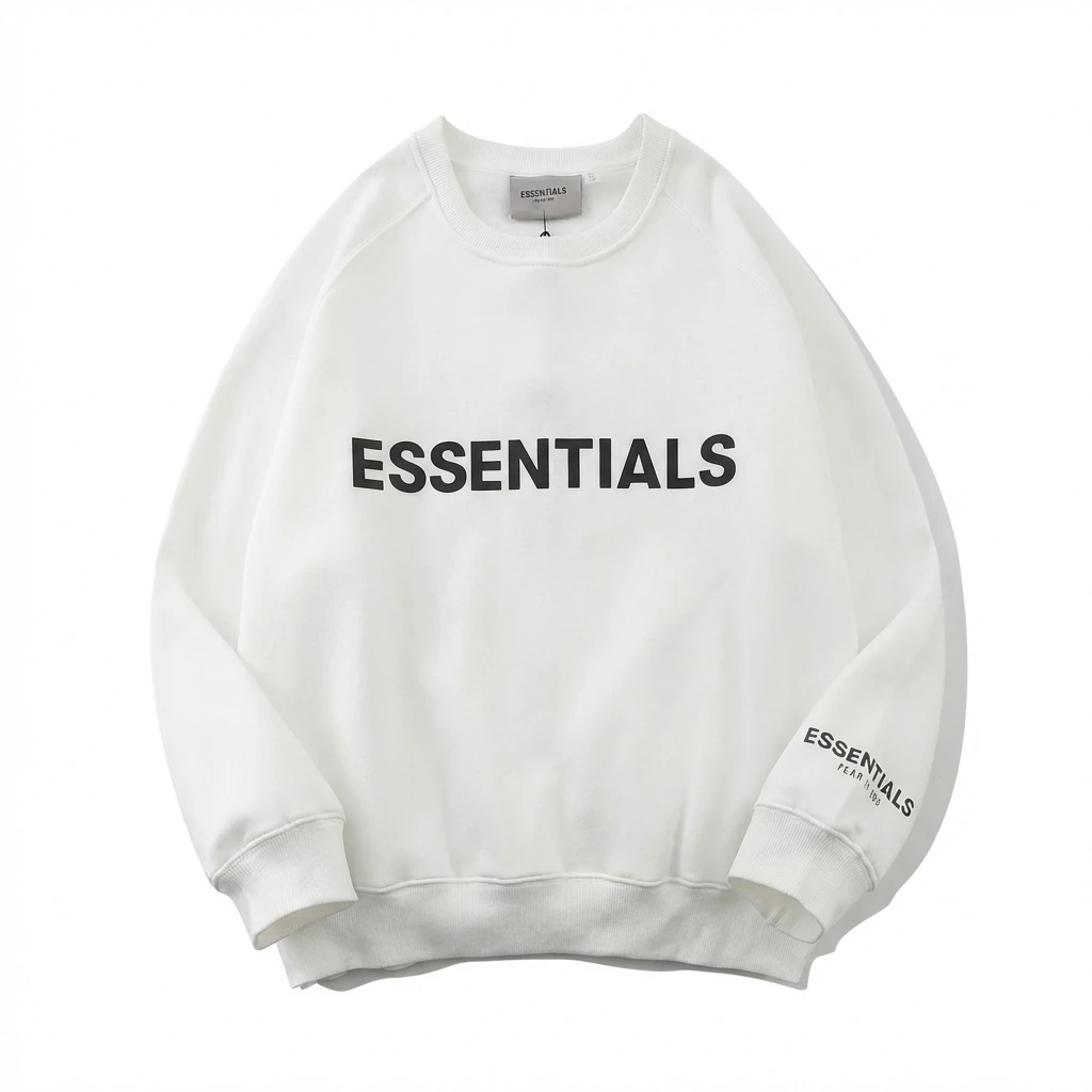 ESSENTIALS Simple Style White Sweatshirt
