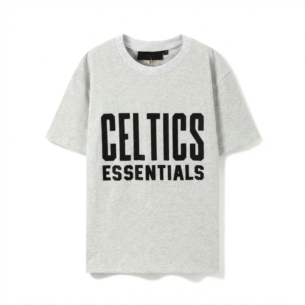ESSENTIALS Gray and Black T-shirt of the Trendy Brand
